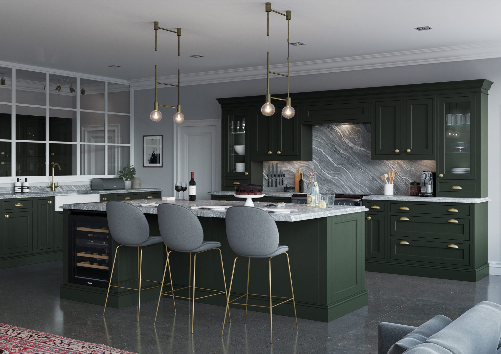 Belgravia Deep Forest classic kitchen