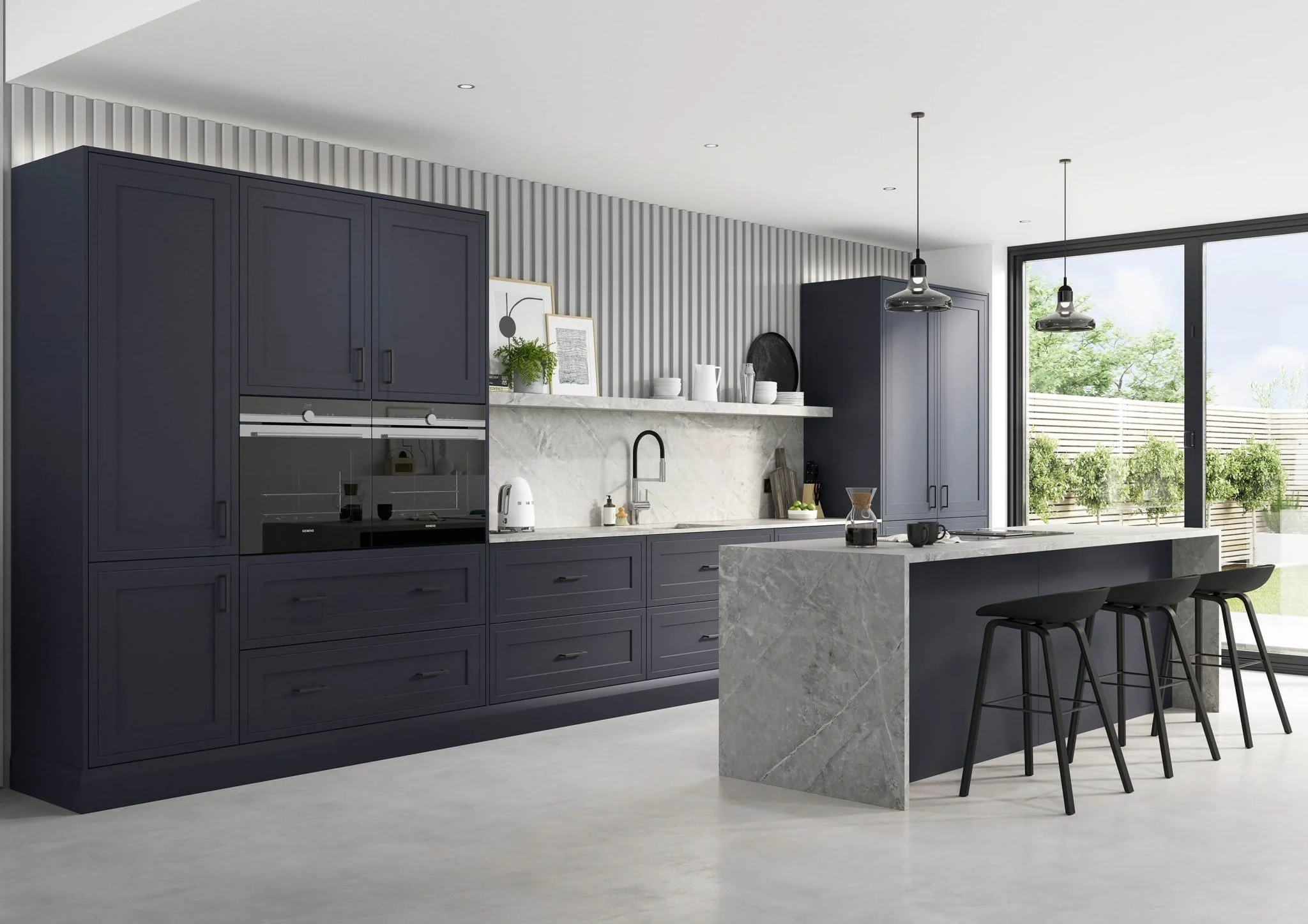 Ellesmere Slate Blue classic modern kitchen