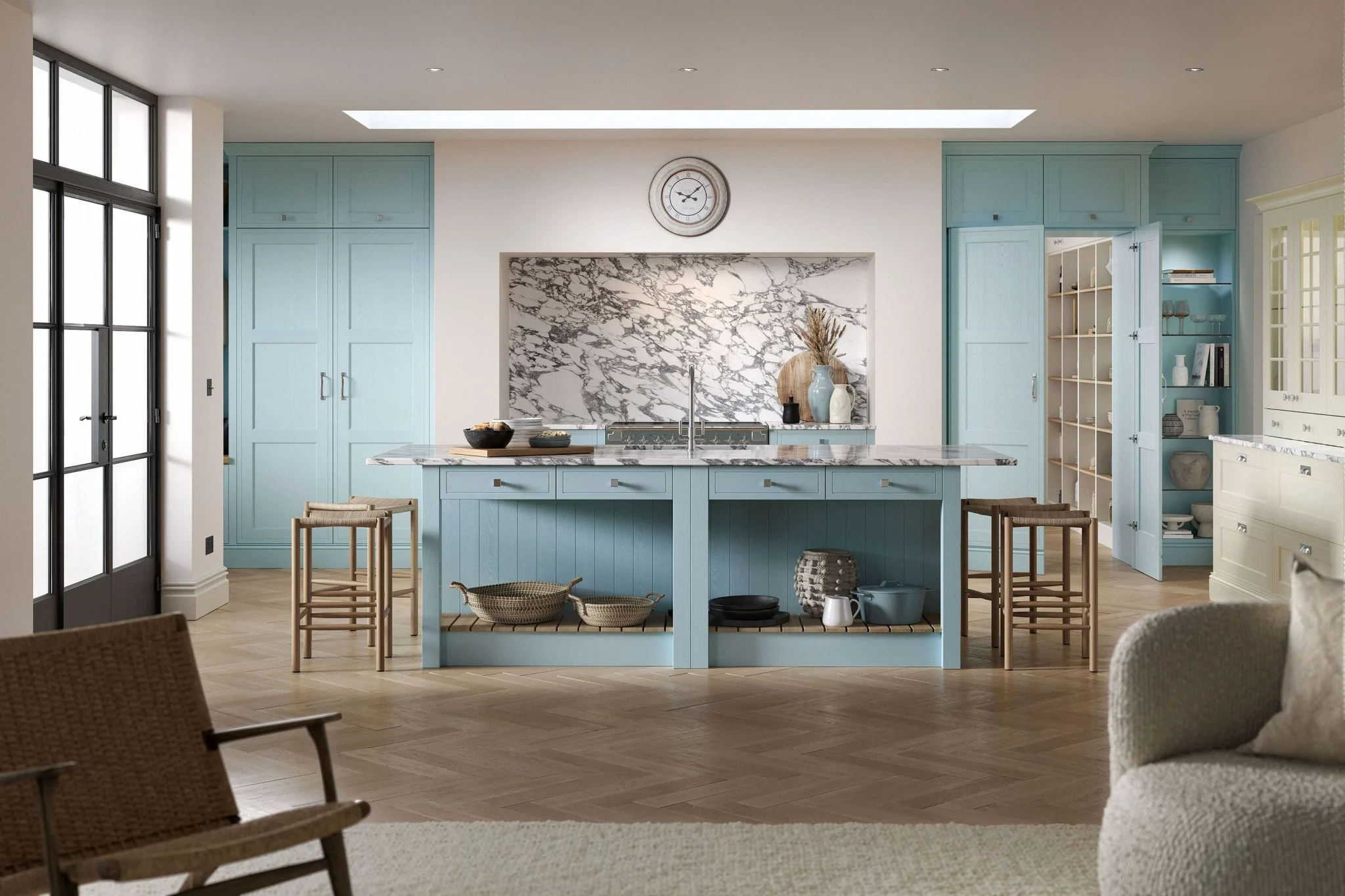 Winslow Pantry Blue kitchen